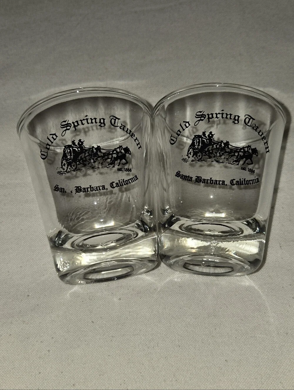 Cold Spring Tavern Shot Glass Set Of 2 From Santa Barbara Historic Restaurant